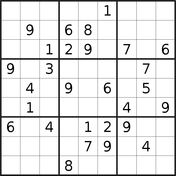 Sudoku puzzle for Friday, 8th of September 2023