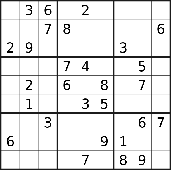 Sudoku puzzle for <br />Saturday, 4th of May 2024