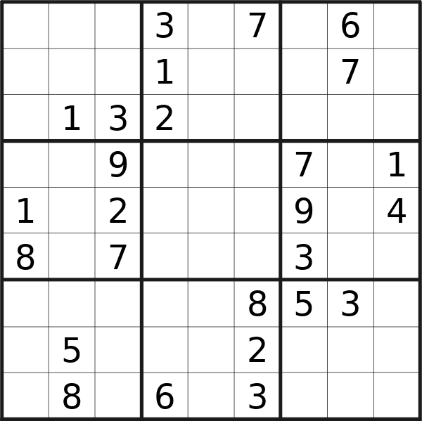 Sudoku puzzle for <br />Wednesday, 8th of May 2024