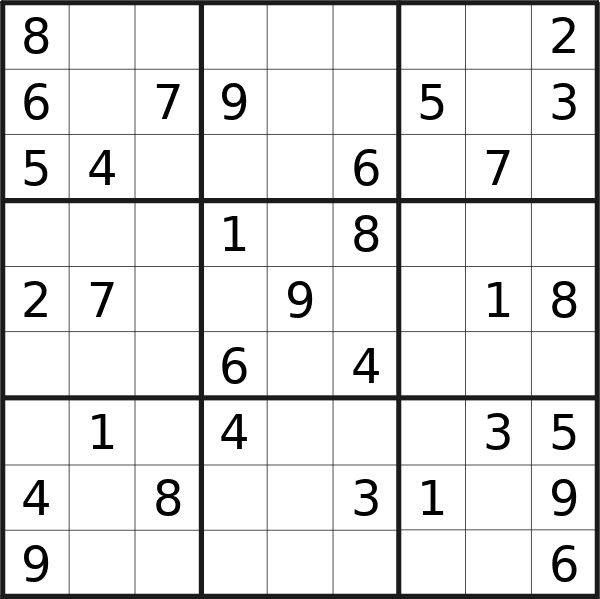Sudoku puzzle for <br />Wednesday, 15th of May 2024