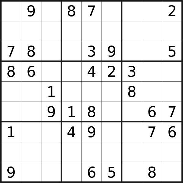 Sudoku puzzle for <br />Wednesday, 5th of June 2024