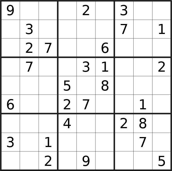 Sudoku puzzle for <br />Tuesday, 11th of June 2024
