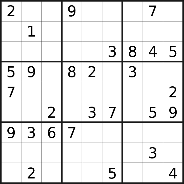 Sudoku puzzle for <br />Sunday, 16th of June 2024