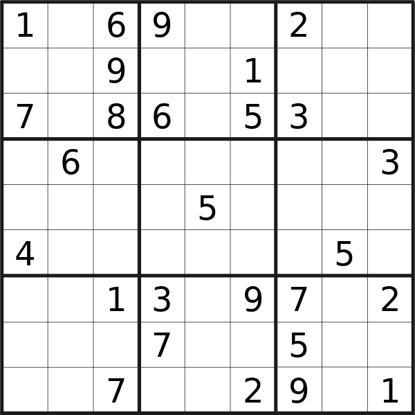 Sudoku puzzle for <br />Tuesday, 18th of June 2024