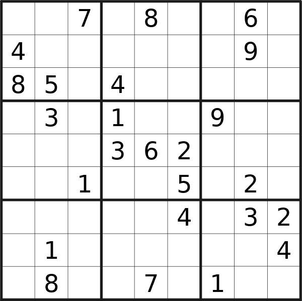 Sudoku puzzle for Thursday, 5th of September 2024