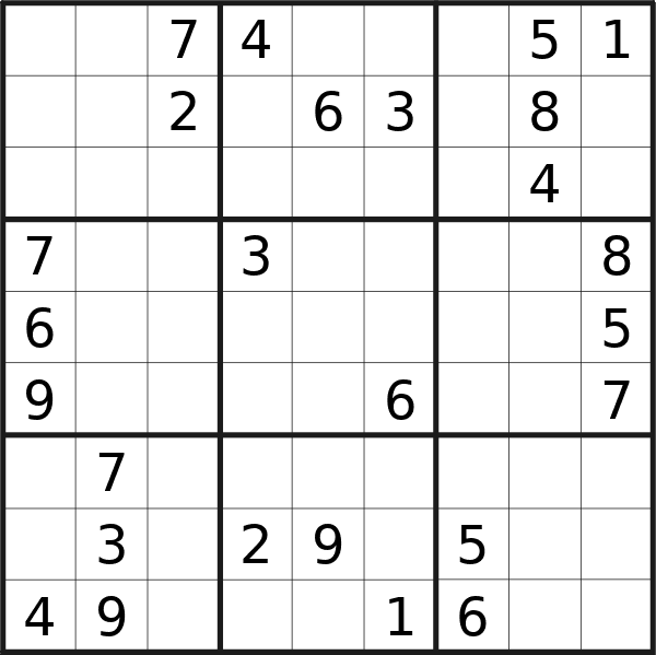 Sudoku puzzle for Tuesday, 8th of October 2024