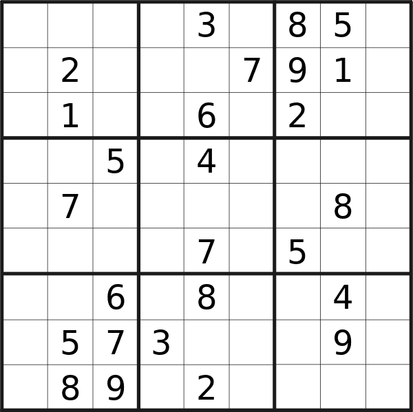 Il sudoku di mercoledì scorso