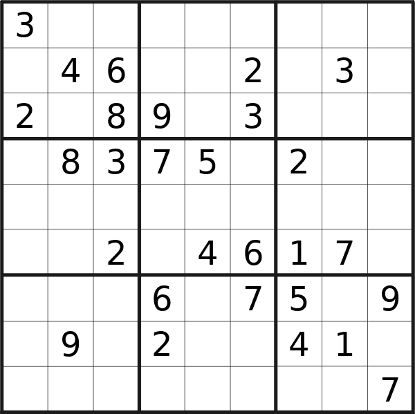 Il sudoku di giovedì scorso