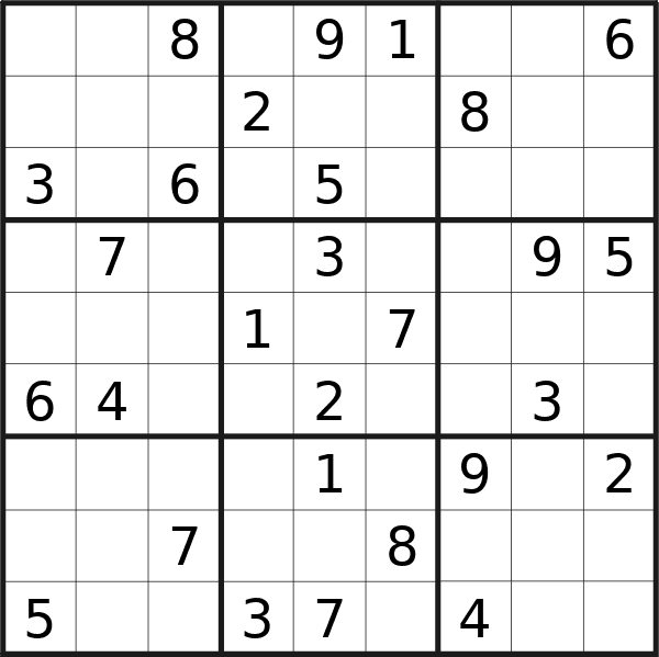 Il sudoku di venerdì scorso