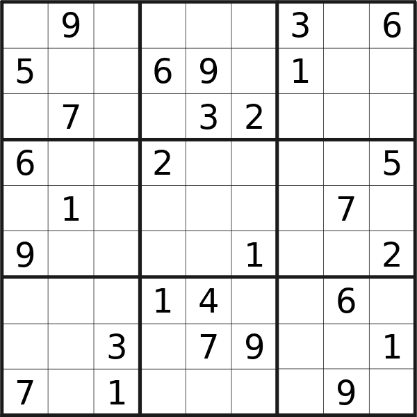 Sudoku puzzle for Tuesday, 12th of November 2024