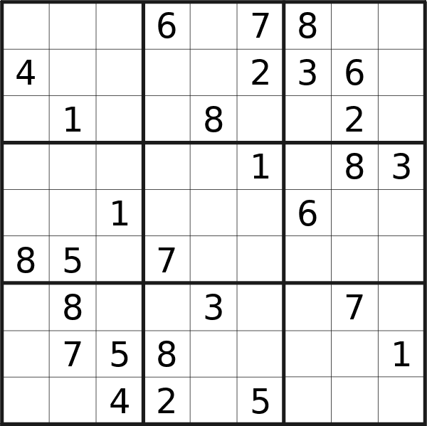 Sudoku puzzle for Wednesday, 27th of November 2024