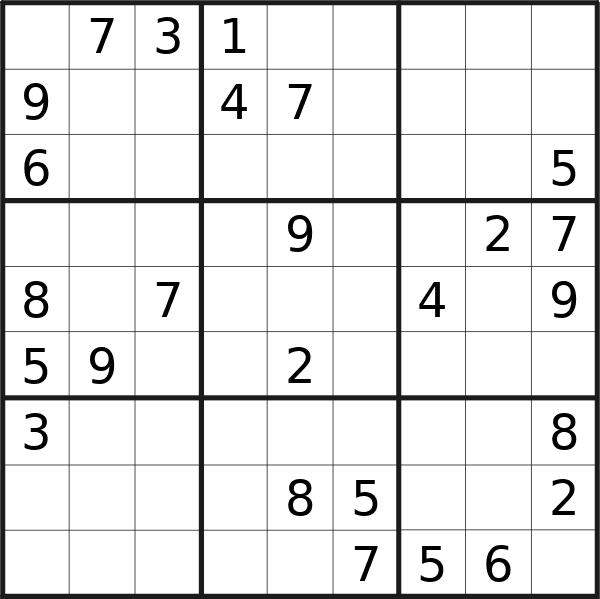 Sudoku puzzle for Wednesday, 4th of December 2024