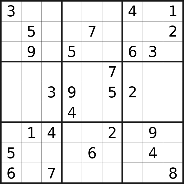 Il sudoku di mercoledì scorso