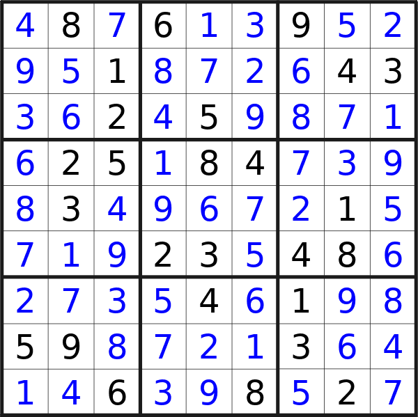 Sudoku solution for puzzle published on domenica 7 gennaio 2024