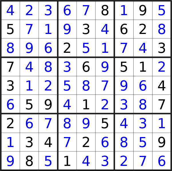 Sudoku solution for puzzle published on martedì 1 ottobre 2024