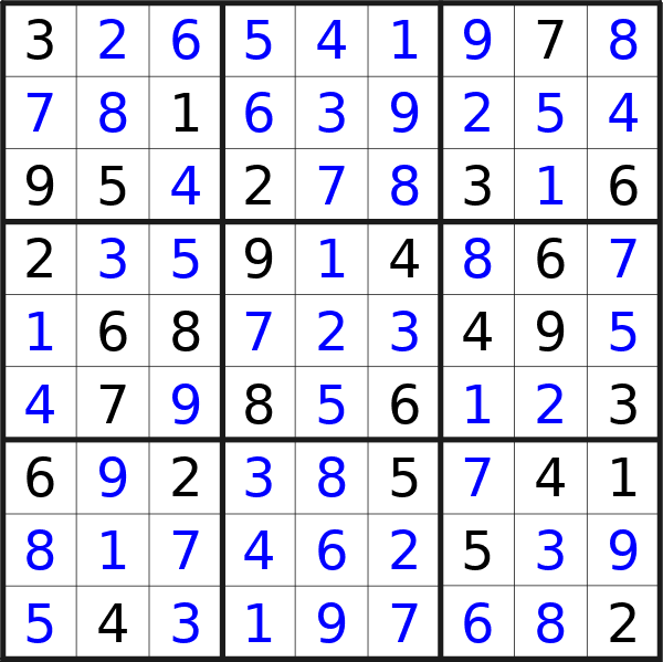 Sudoku solution for puzzle published on Saturday, 14th of December 2024