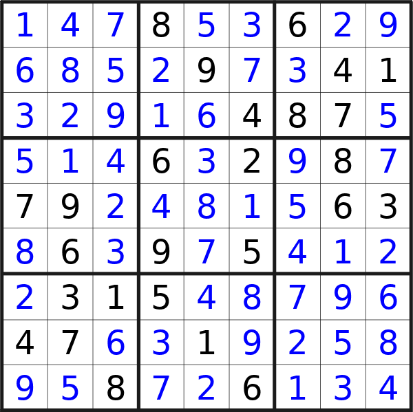 Sudoku solution for puzzle published on lunedì 30 dicembre 2024