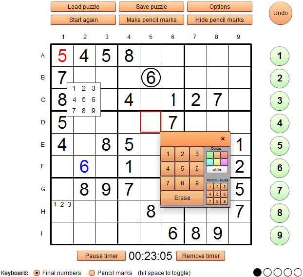 Sudoku  Play online, with hints!